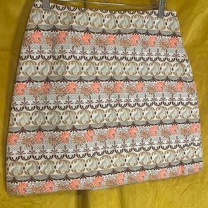 Loft Embroidered Boho Mini Skirt EUC 8